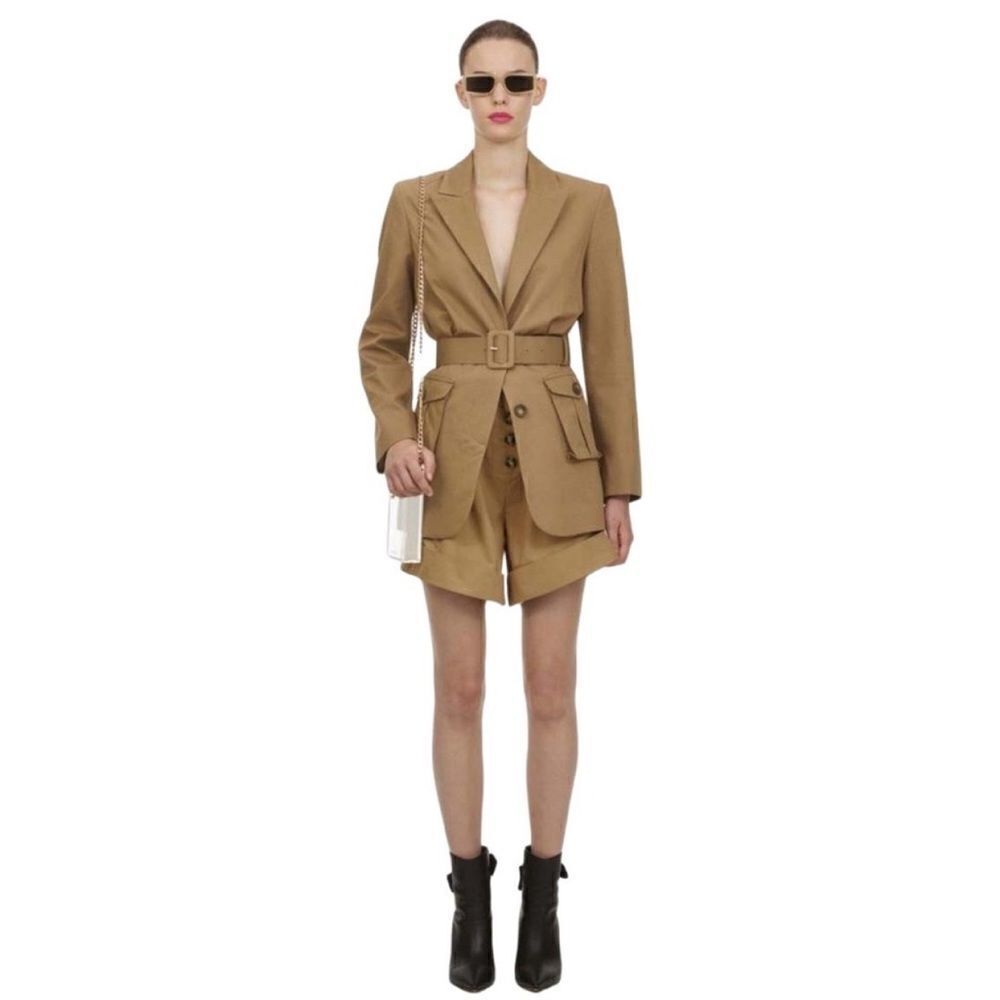 self-portrait camel canvas jacket size US6